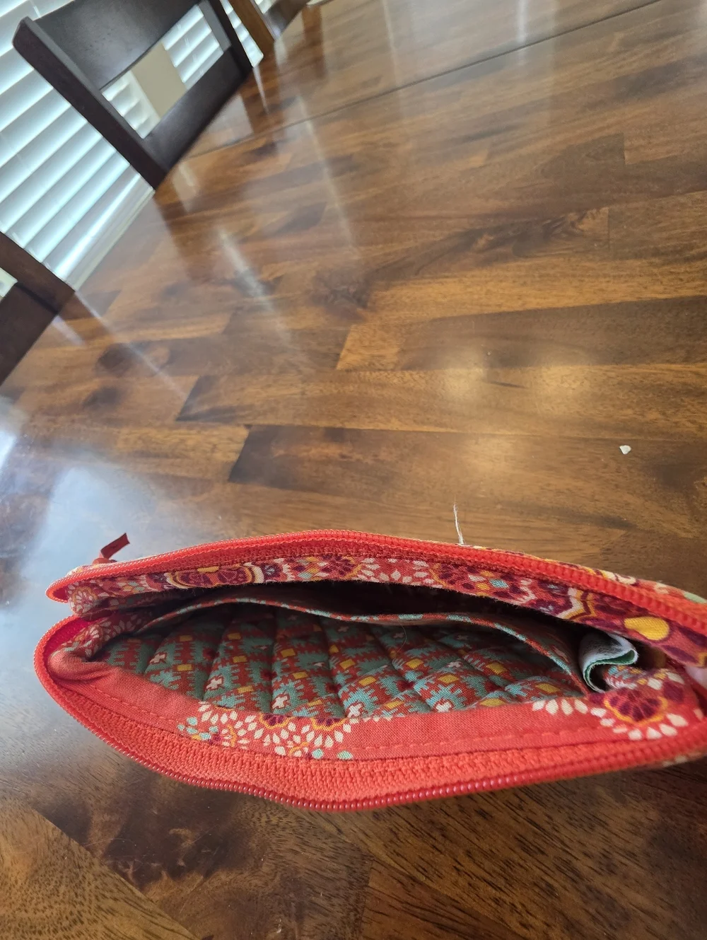 Vera Bradley Quilted Wristlet in Bright‎ Coral And A Vera Bradley Picture Frame